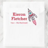 IDロケットステッカーという名前の子供 長方形シール (バッグ)