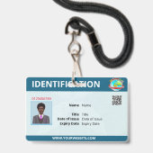 ID企業のと名前のバッジ バッジ (ストラップ付き表面)