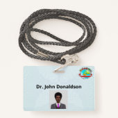 ID企業のと名前のバッジ バッジ (裏面ランヤード)