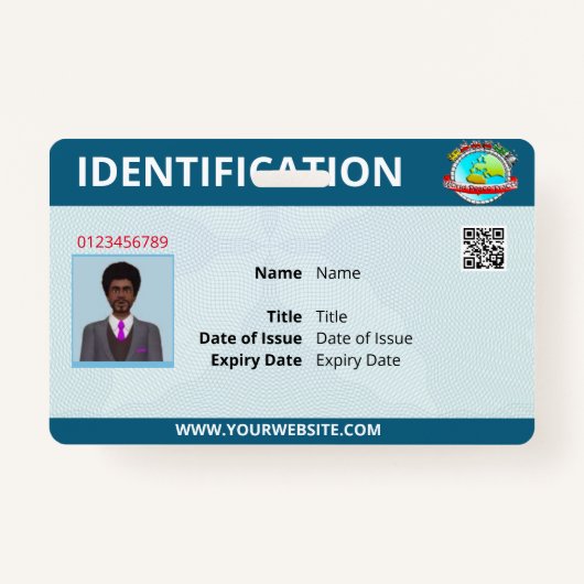 ID企業のと名前のバッジ バッジ (正面)