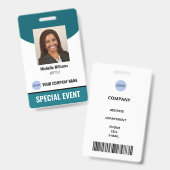 ID写真付きカスタムセキュリティバッジ バッジ (正面＆裏面)