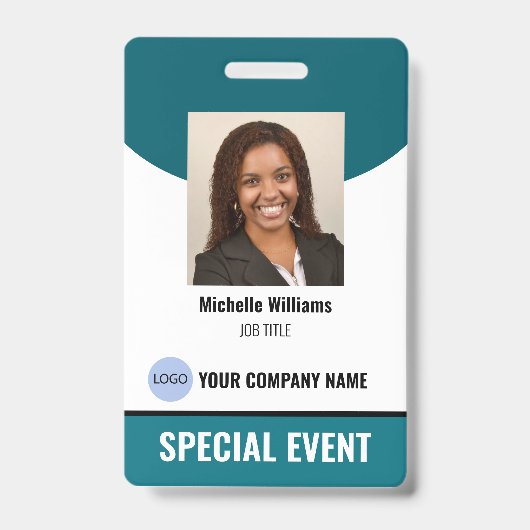 ID写真付きカスタムセキュリティバッジ バッジ (正面)