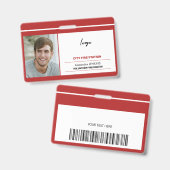 ID消防士ボランティア市消防署のテンプレート バッジ (表裏)