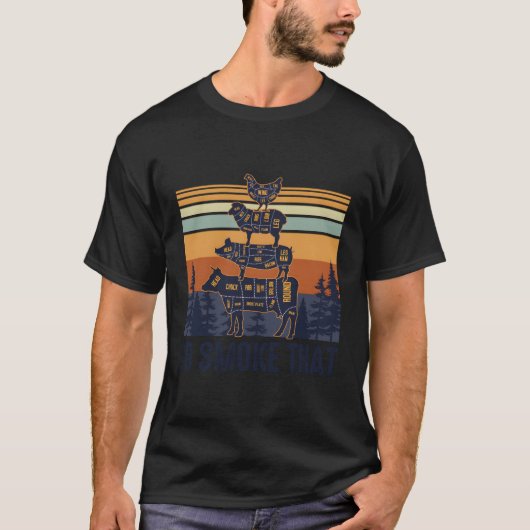 Id煙そのシャツ焼き肉Bbqスモーカーフェイズ Tシャツ (正面)