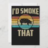 ID煙はおもしろいレトロBBQ豚肉グリルギフト シーズンカード (正面)