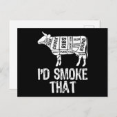 Id煙that牛BBQ喫煙焼きバーベキュー シーズンポストカード (正面/裏面)