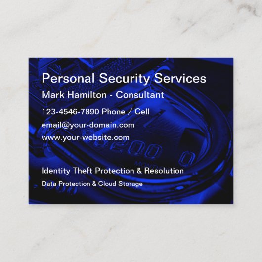 ID盗難およびデータセキュリティサービス  名刺 (正面)