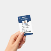 ID認証カード バーコード 写真 従業員 バッジ (手持ち)