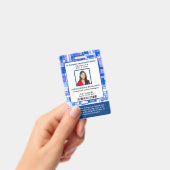 ID識別カードバーコードの写真モダン バッジ (手持ち)
