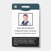 ID識別カードバーコードフォトバッジ バッジ (Front)
