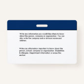 ID識別カードバーコード写真 バッジ (裏面)