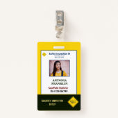 ID識別カードフォト従業員カスタム バッジ (正面クリップ)