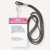 Id識別カードボーイガールチャイルドフォトカスタム バッジ (裏面ランヤード)