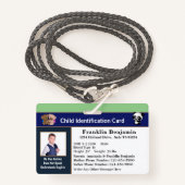 Id識別カード子供の写真カスタム バッジ (正面ランヤード)