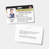 ID識別カード子供ベビー写真の緊急事態 バッジ (正面&裏面)