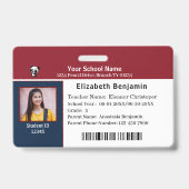 ID識別カード学生の子供の学校 バッジ (表面)