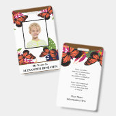 ID識別カード小学生写真カスタム情報 バッジ (正面＆裏面)