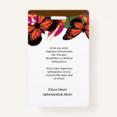 ID識別カード小学生写真カスタム情報 バッジ (裏面)