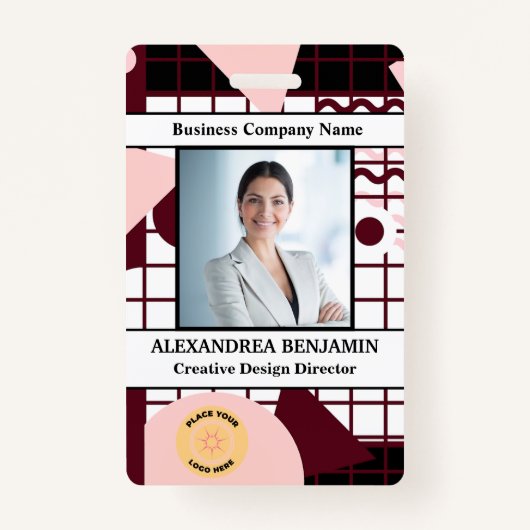 ID識別カード従業員の写真のカスタム バッジ (正面)