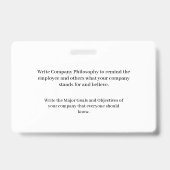 ID識別カード従業員の写真のカスタム バッジ (裏面)