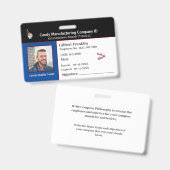 ID識別カード従業員の写真のカスタム バッジ (表裏)