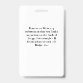 ID識別カード従業員カスタムロゴ バッジ (裏面)