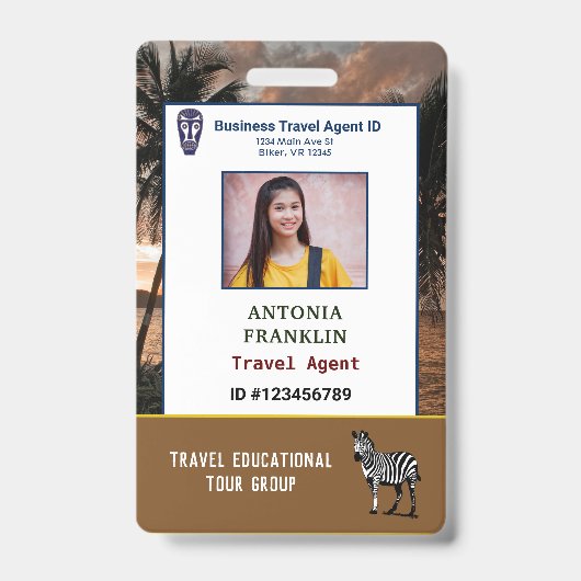 ID識別カード従業員カスタムロゴ バッジ (正面)