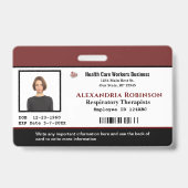 ID識別カード従業員ビジネスカスタム情報 バッジ (正面)