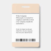 ID識別バーコード従業員カスタム医療 バッジ (裏面)