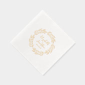 ID1056離れの結婚リース 箔ナプキン (右)