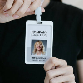 ID 法人ロゴ 従業員 写真 シルバー バッジ