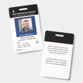 ID 認証カード 従業員写真 カスタム バッジ (正面＆裏面)