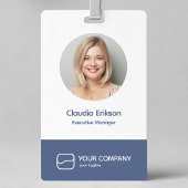 ID Badge 3x5 写真 | カスタム社員QRコードバッジ バッジ