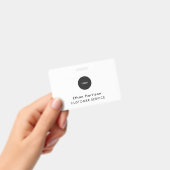 ID Badge Card | Business Employee Staff Logo White バッジ (手持ち)