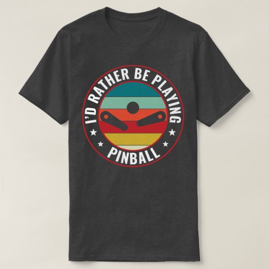 Id Beのピンボー遊ルマシンレトロアーケード Tシャツ (デザイン正面)