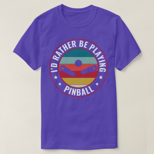 Id Beのピンボー遊ルマシンレトロアーケード Tシャツ (デザイン正面)