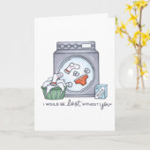 I'd Be Lost Without You Folded Greeting Card カード (黄色い花)