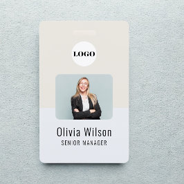 ID Card Badge | Business Logo Employee Photo バッジ