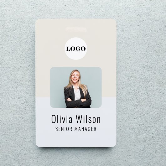 ID Card Badge | Business Logo Employee Photo バッジ