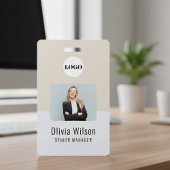ID Card Badge | Business Logo Employee Photo バッジ