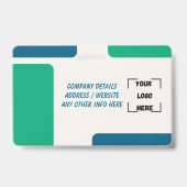 ID Card Badge | Minimal Business Employee Photo バッジ (裏面)