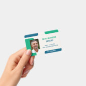 ID Card Badge | Minimal Business Employee Photo バッジ (手持ち)