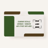 ID Card Badge | Minimal Business Employee Photo バッジ (裏面)