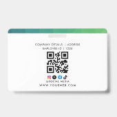 ID Card Badge Modern Business Student Photo バッジ (裏面)