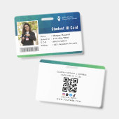 ID Card Badge Modern Business Student Photo バッジ (正面＆裏面)