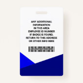 ID Card Identification Badge バッジ (裏面)