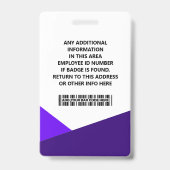 ID Card Identification Badge バッジ (裏面)