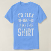 Id Flexが好き彼のフィットネスジム男性おもしろい仕事 Tシャツ (デザイン正面)