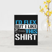 I'd Flex But I Like This Shirt - Funny Bodybuildin カード (黄色い花)