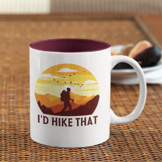 I'd Hike That Funny Hiking  ツートーンマグカップ